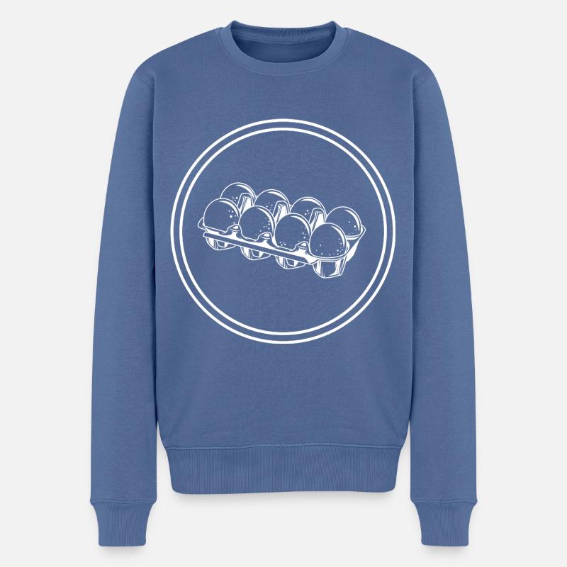 Eier symbol - Männer Premium Bio Pullover - Taubenblau