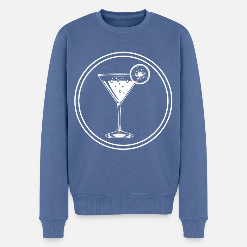 Tequila Alkohol - Männer Premium Bio Pullover - Taubenblau