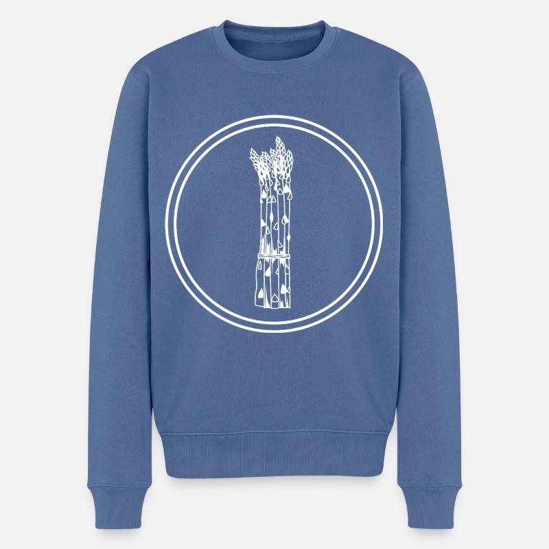 Spargel icon - Männer Premium Bio Pullover - Taubenblau