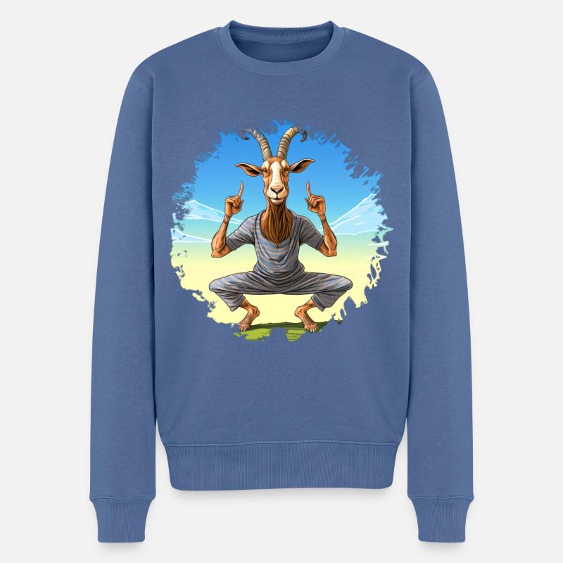 Yogi Capricorne - Pull Premium bio Homme - bleu pigeon