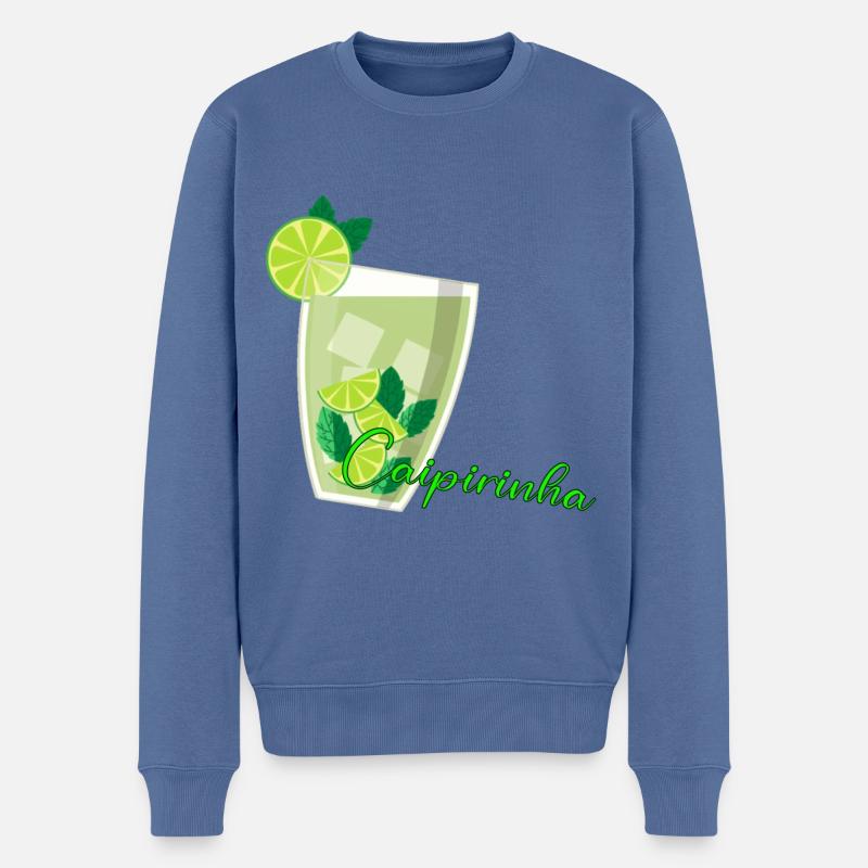 Caipirinha - Männer Premium Bio Pullover - Taubenblau