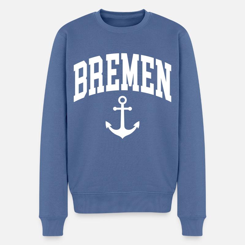 Ancre de Brême - Pull Premium bio Homme - bleu pigeon