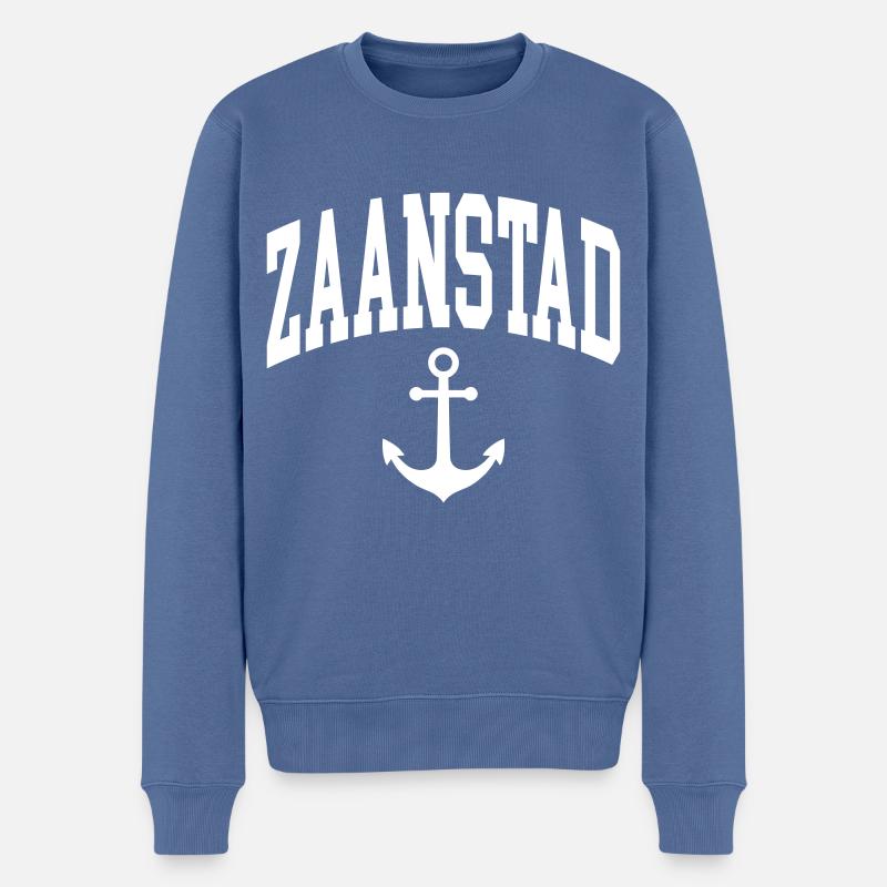 Zaanstad Anchor - Pull Premium bio Homme - bleu pigeon