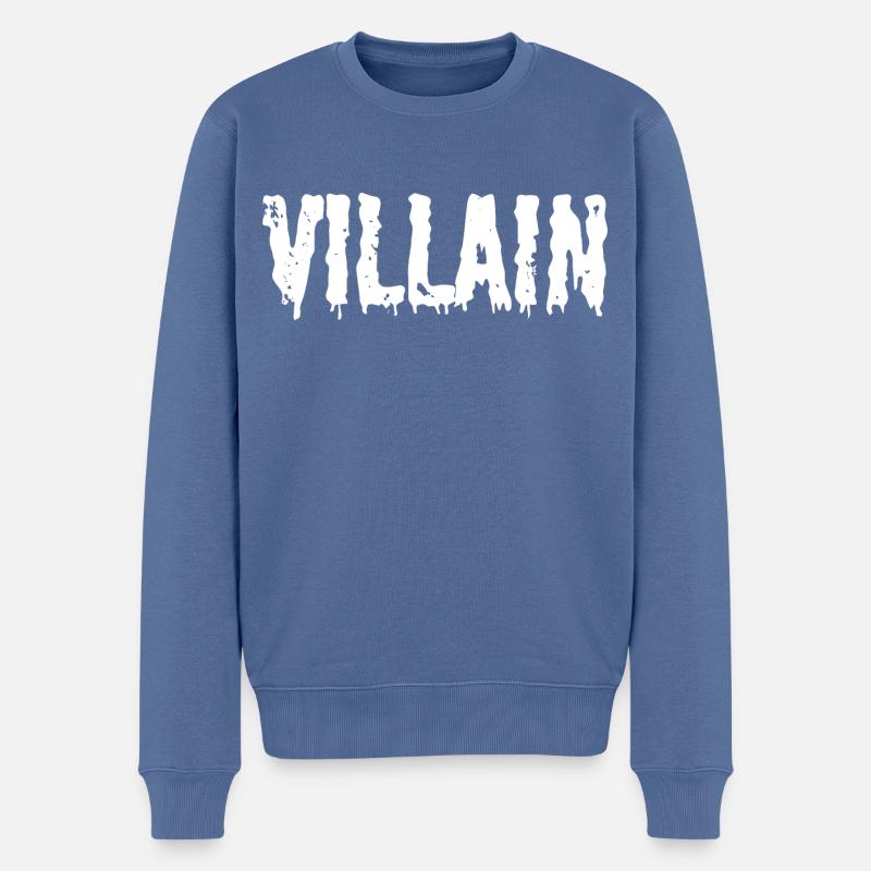 Villian - Männer Premium Bio Pullover - Taubenblau