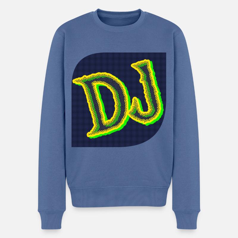 Deejay / DJ - Männer Premium Bio Pullover - Taubenblau