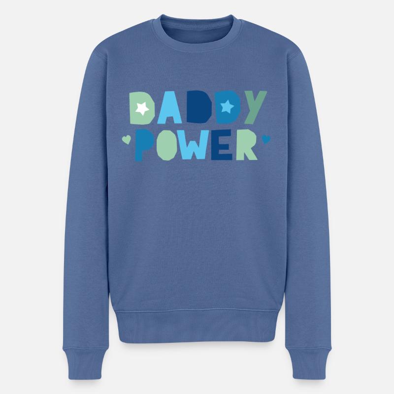 Le pouvoir du papa - Pull Premium bio Homme - bleu pigeon