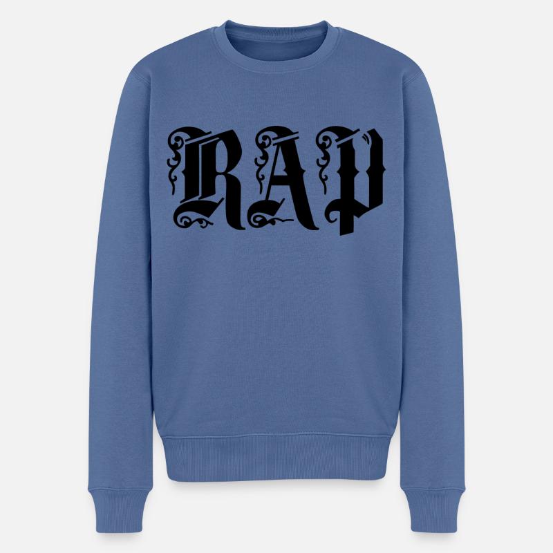 RAP - Pull Premium bio Homme - bleu pigeon