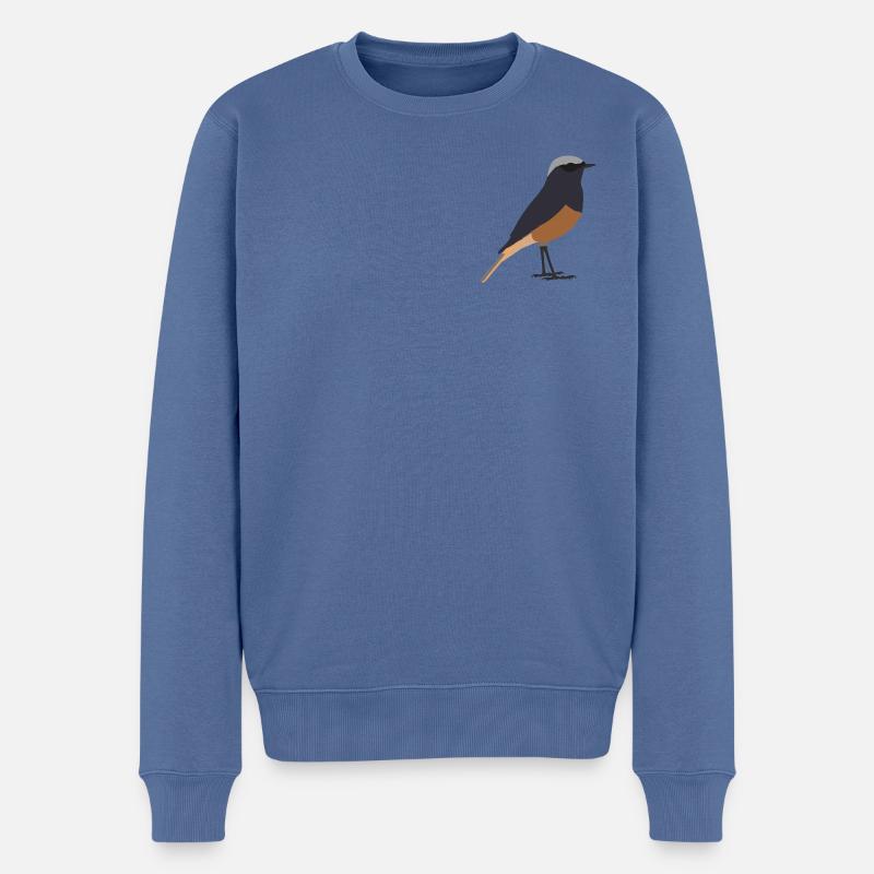 Hausrotschwanz - Männer Premium Bio Pullover - Taubenblau
