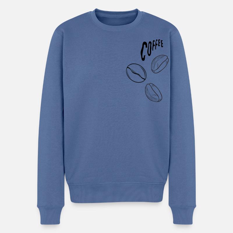 Coffeee - Männer Premium Bio Pullover - Taubenblau