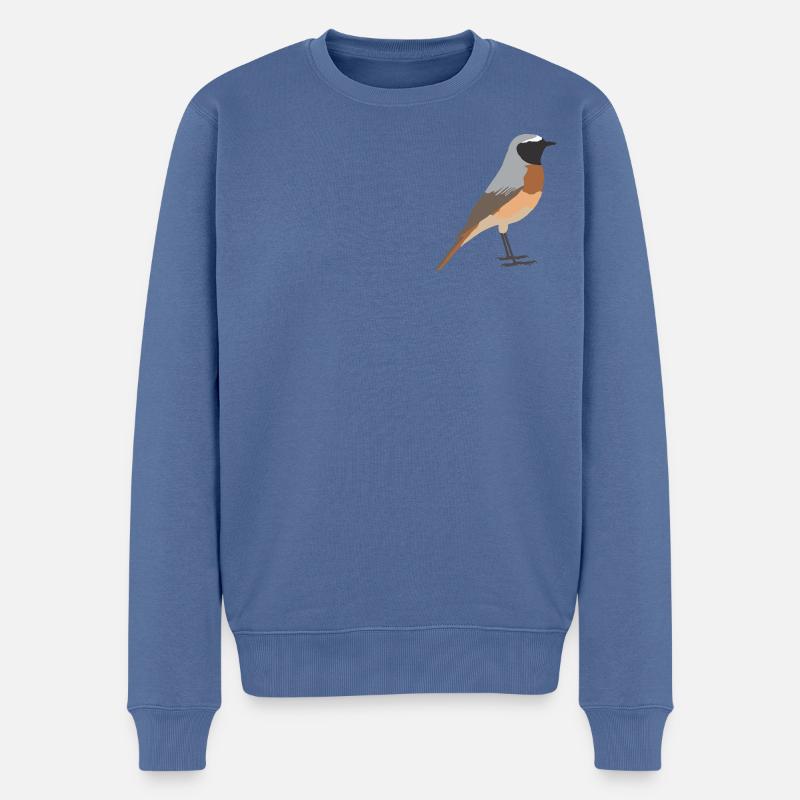 Gartenrotschwanz - Männer Premium Bio Pullover - Taubenblau