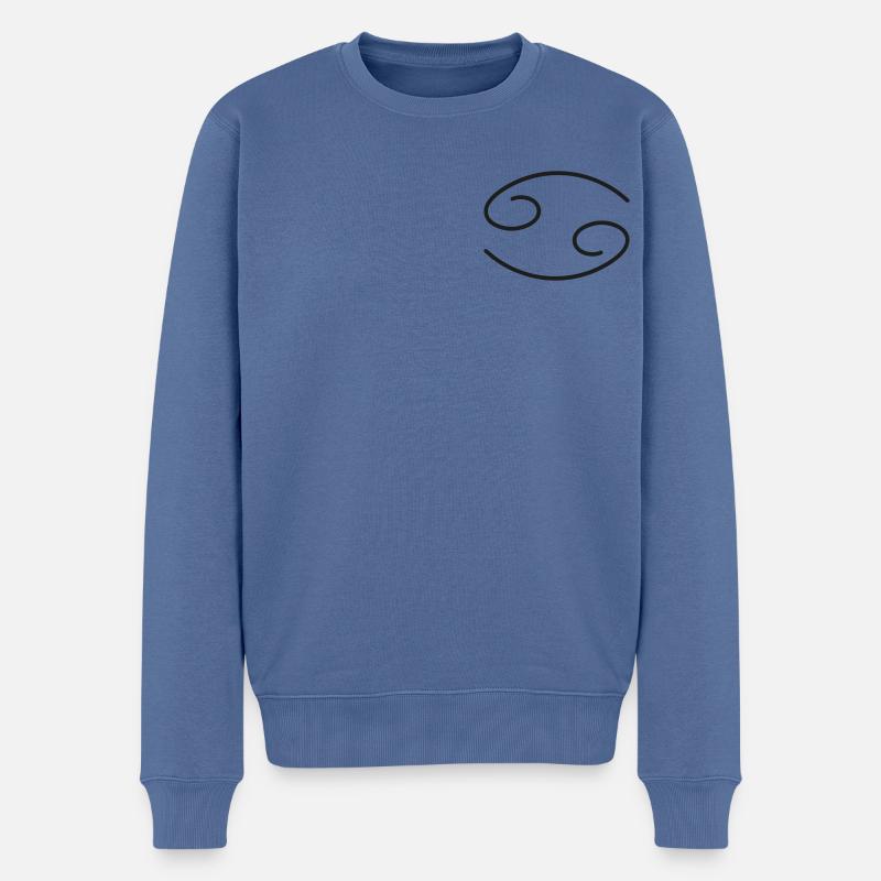 Sternzeichen Symbol Krebs - Männer Premium Bio Pullover - Taubenblau