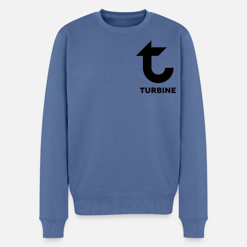 Turbine Wien business wear - Männer Premium Bio Pullover - Taubenblau