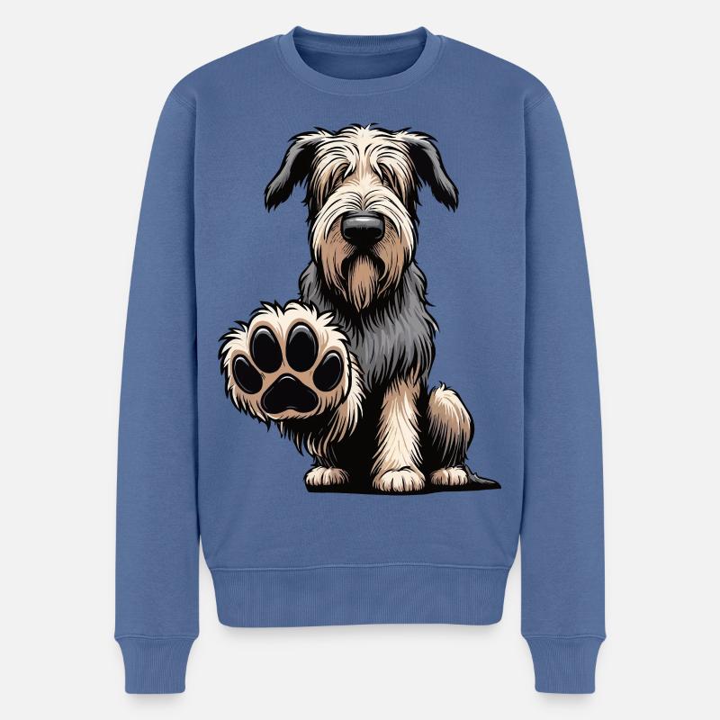 Irischer Wolfshund Wolfshundbesitzer Wolfshundfan - Männer Premium Bio Pullover - Taubenblau