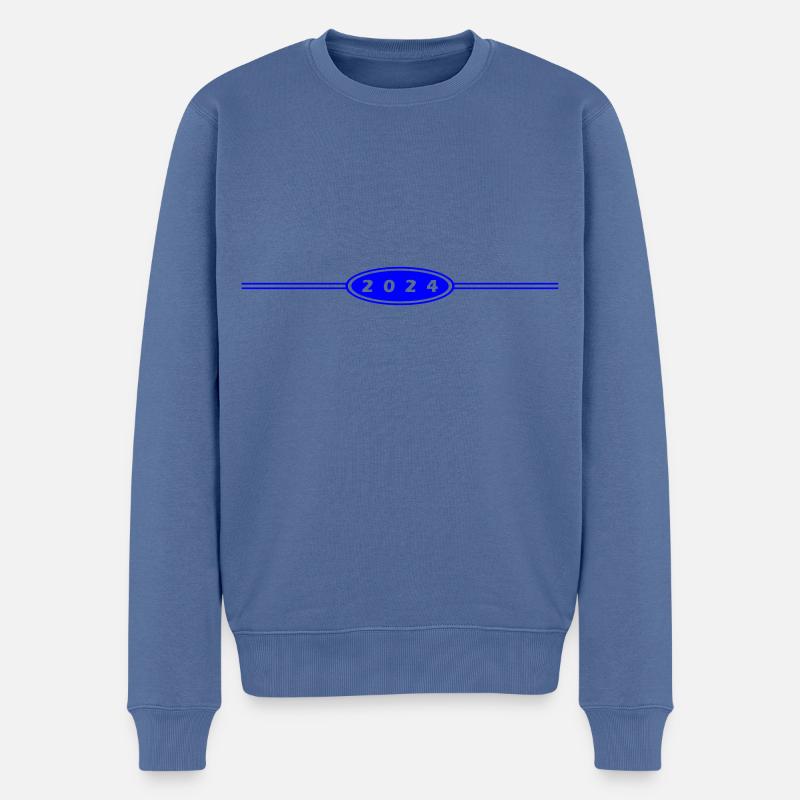 2024 Symbol - Männer Premium Bio Pullover - Taubenblau
