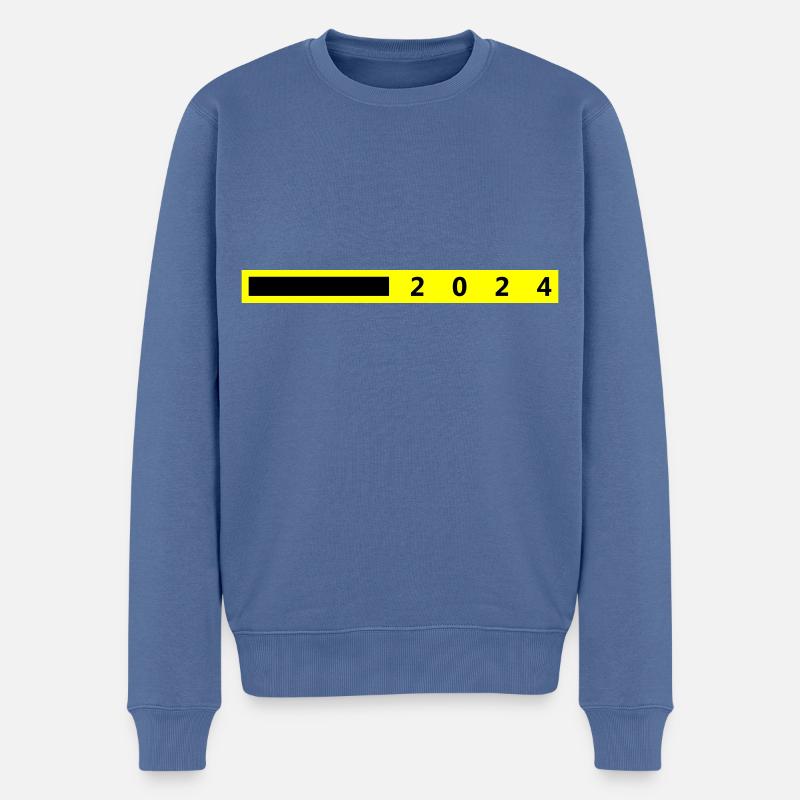 Année 2024 - Pull Premium bio Homme - bleu pigeon