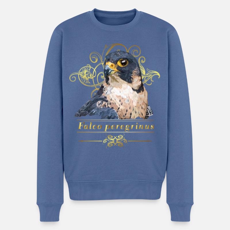 Faucon - Pull Premium bio Homme - bleu pigeon
