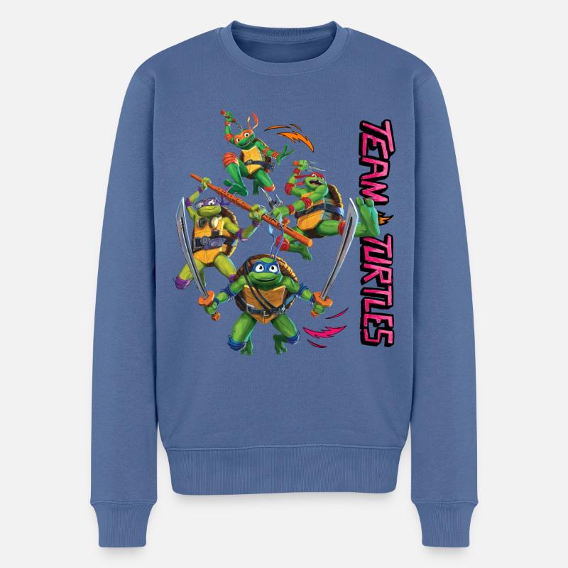 TMNT Mutant Mayhem Team Turtles - Männer Premium Bio Pullover - Taubenblau