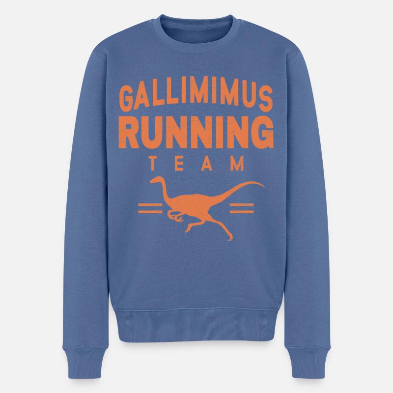 Gallimimus - Männer Premium Bio Pullover - Taubenblau