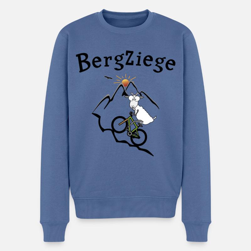 Mtb Bergziege - Männer Premium Bio Pullover - Taubenblau