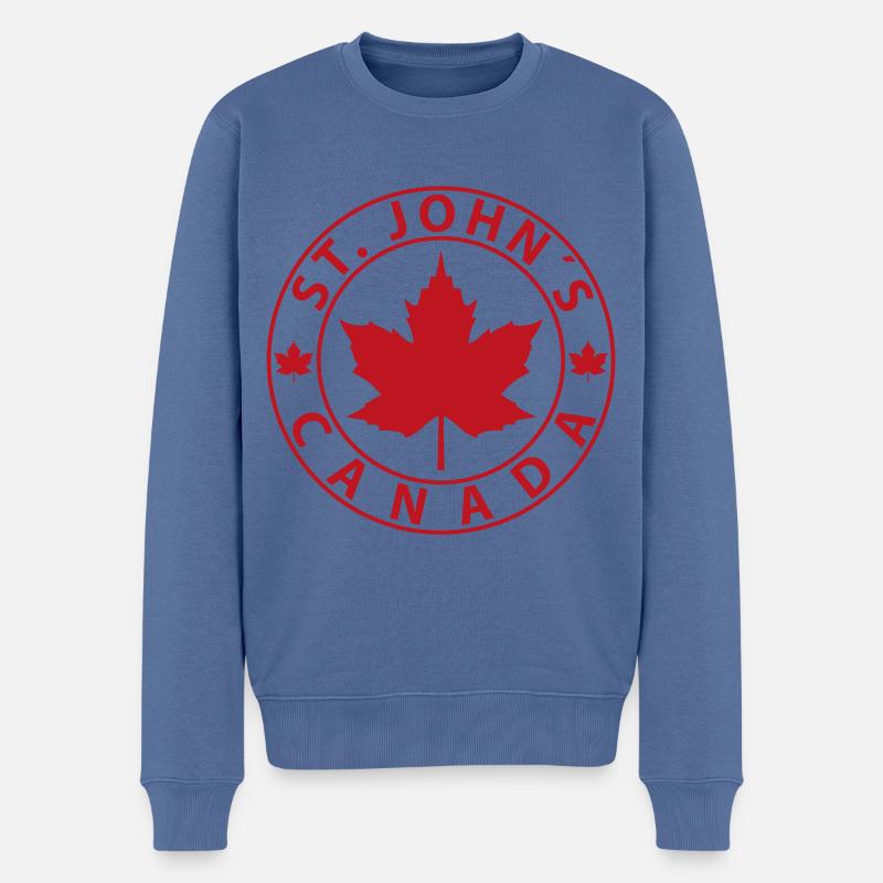 St. John´s - Männer Premium Bio Pullover - Taubenblau