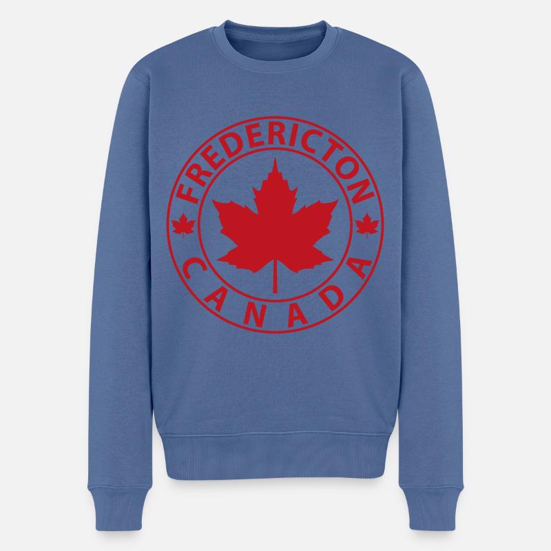 Fredericton - Männer Premium Bio Pullover - Taubenblau