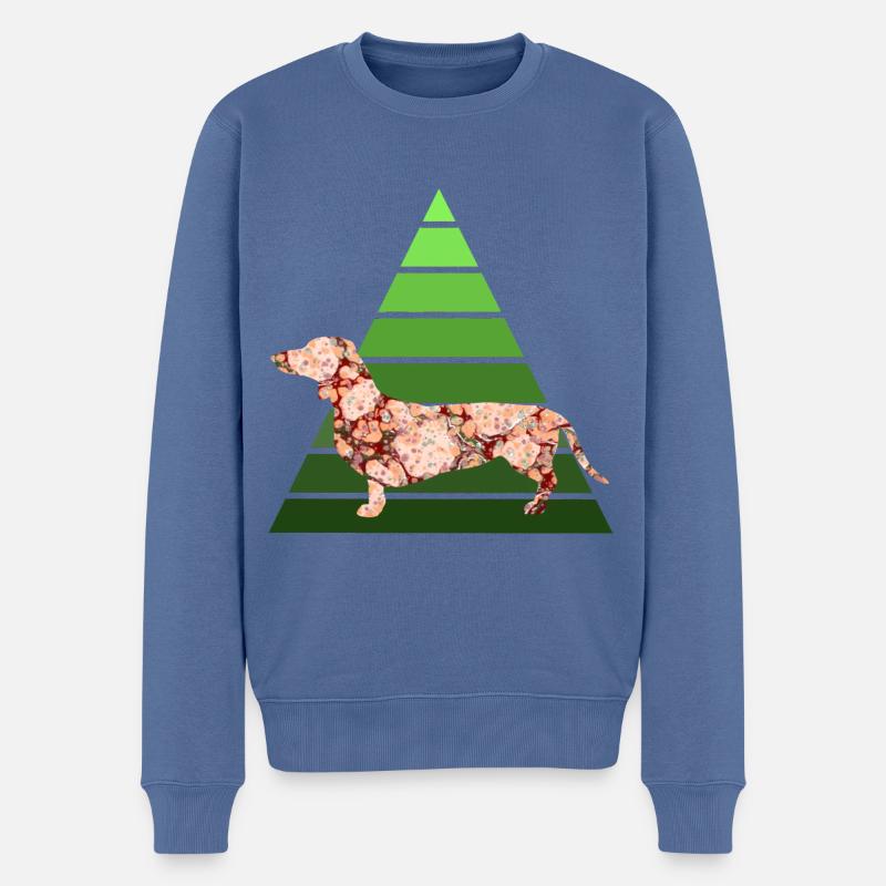 teckel e 214 - Pull Premium bio Homme - bleu pigeon