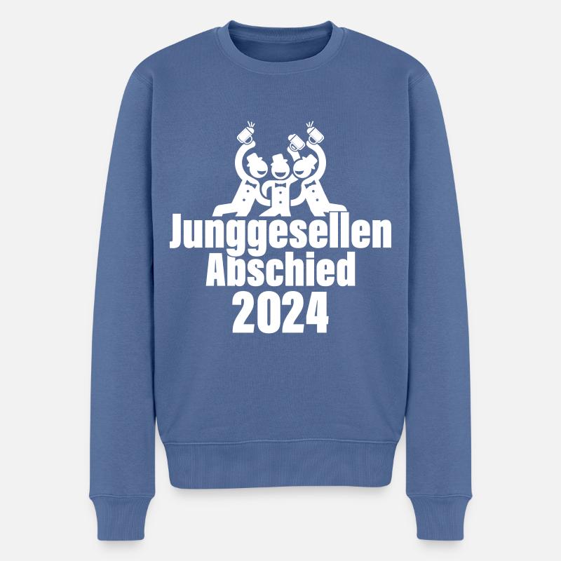 Junggesellenabschied 2024 - Männer Premium Bio Pullover - Taubenblau