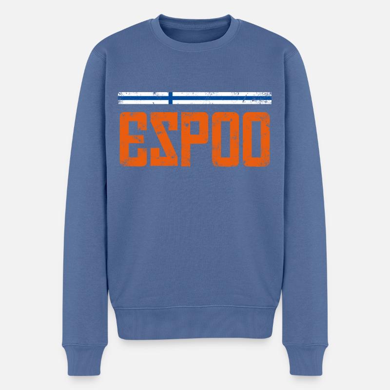 Espoo - Männer Premium Bio Pullover - Taubenblau