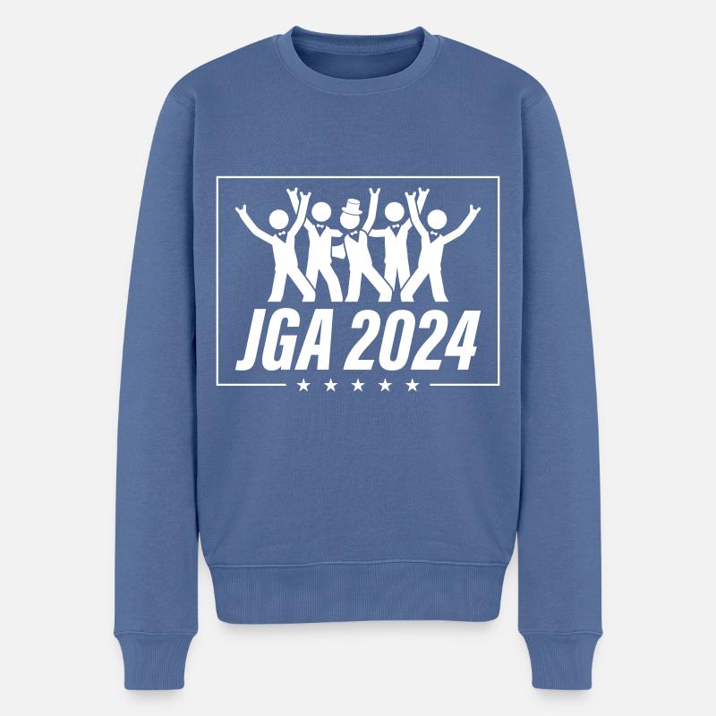 Junggesellen Abschied 2024 - Männer Premium Bio Pullover - Taubenblau