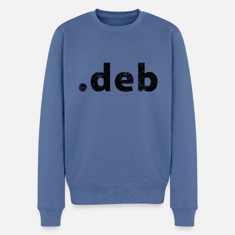 Paquet de programmes Debian - Pull Premium bio Homme - bleu pigeon