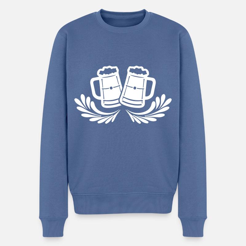 Bierkrug Bier Icon - Männer Premium Bio Pullover - Taubenblau