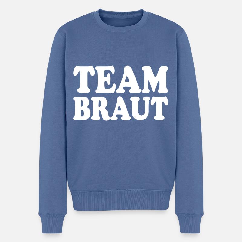 Team braut - Männer Premium Bio Pullover - Taubenblau