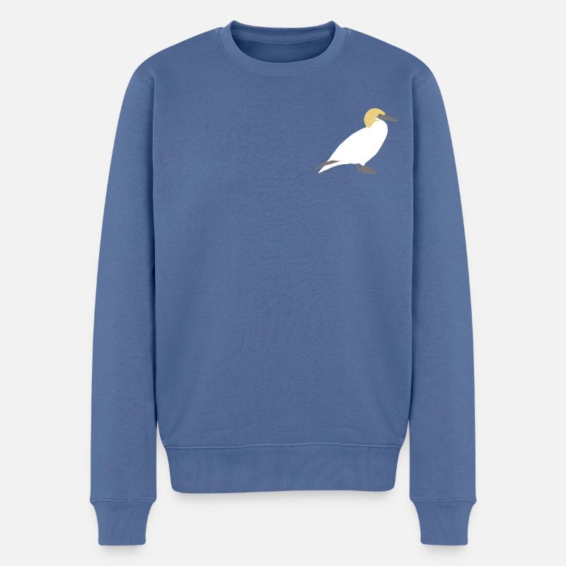 Basstölpel - Männer Premium Bio Pullover - Taubenblau