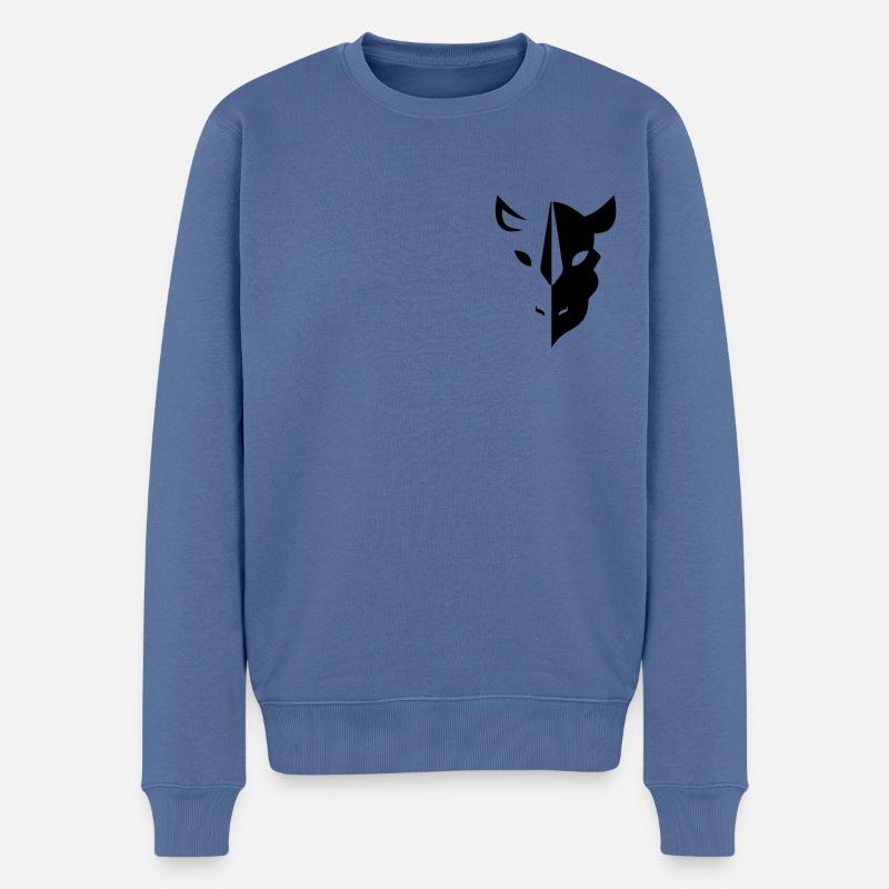 Rhino - Männer Premium Bio Pullover - Taubenblau