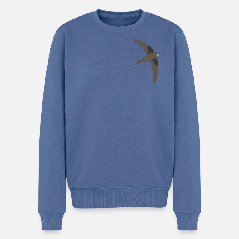 Mauersegler - Männer Premium Bio Pullover - Taubenblau