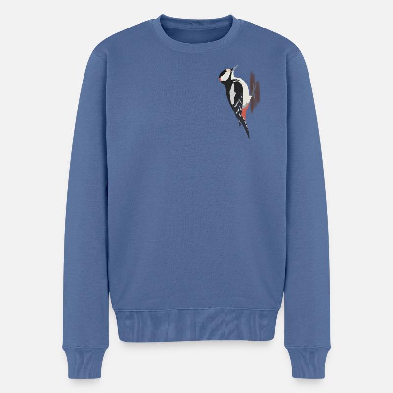 Pic-vert - Pull Premium bio Homme - bleu pigeon