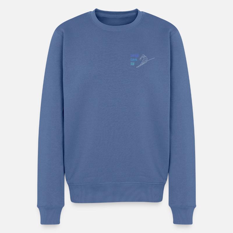 Rire Amour Ski - Pull Premium bio Homme - bleu pigeon