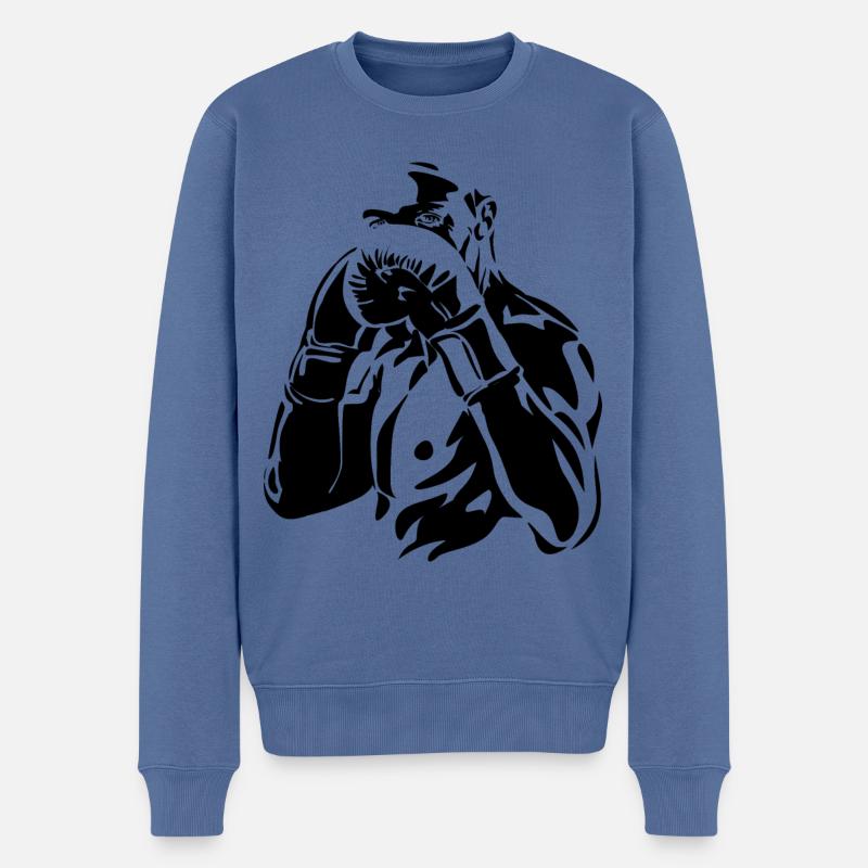 Boxen, Kampfsport, Boxtraining - Männer Premium Bio Pullover - Taubenblau