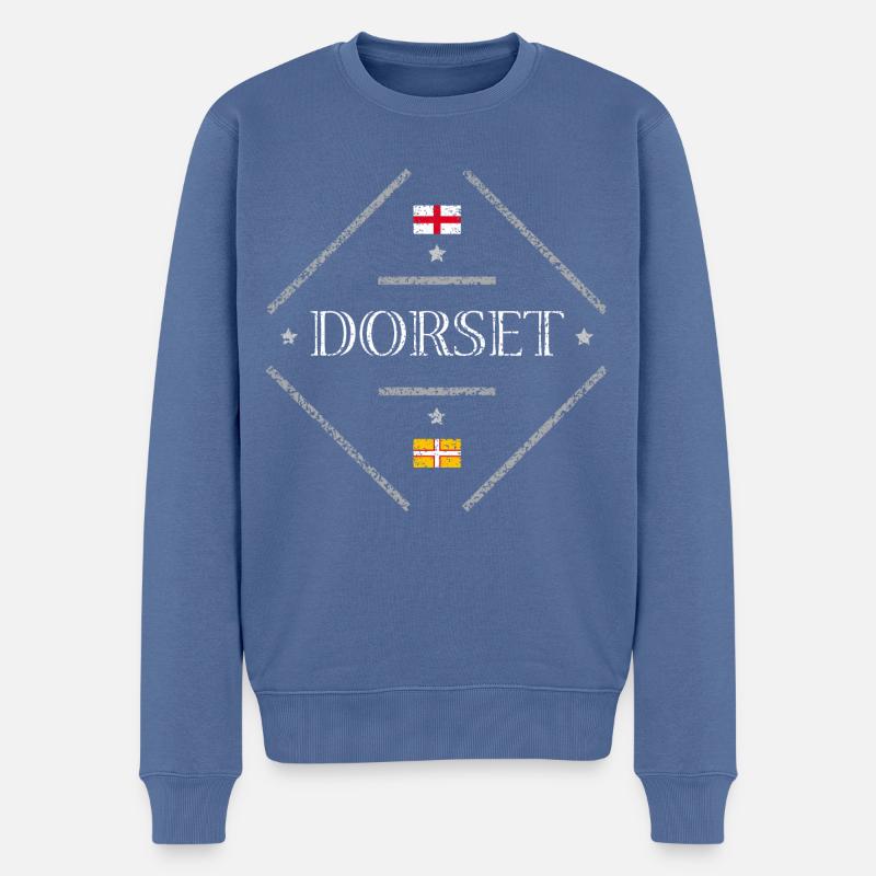 Dorset - Pull Premium bio Homme - bleu pigeon