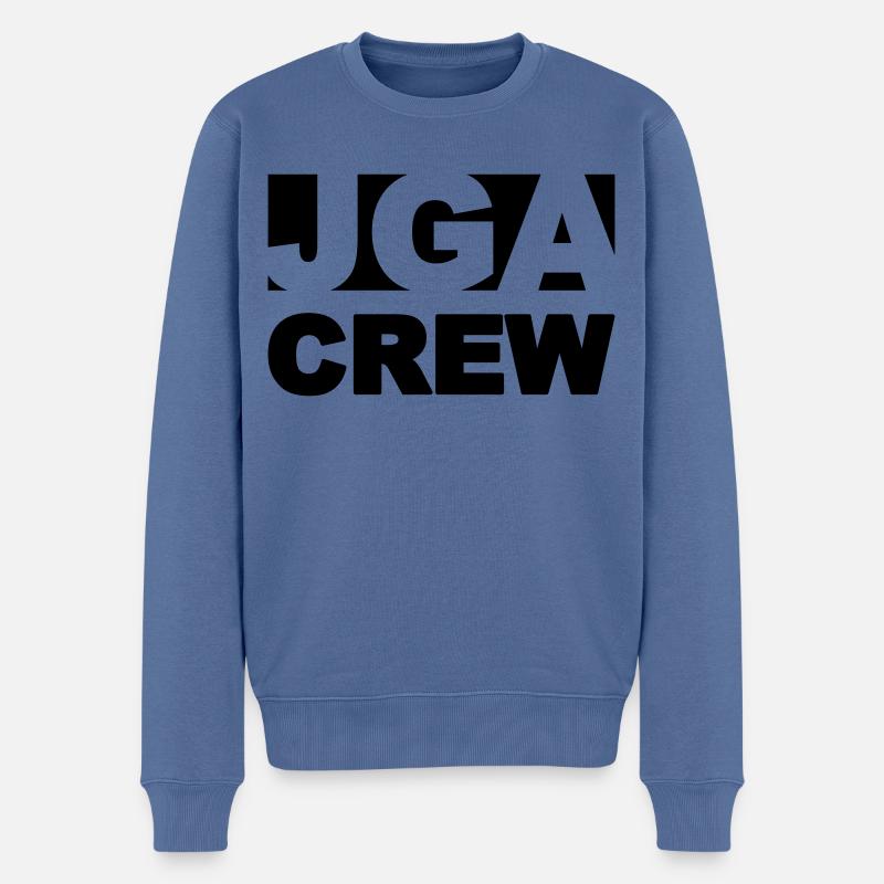 JGA crew style - Männer Premium Bio Pullover - Taubenblau