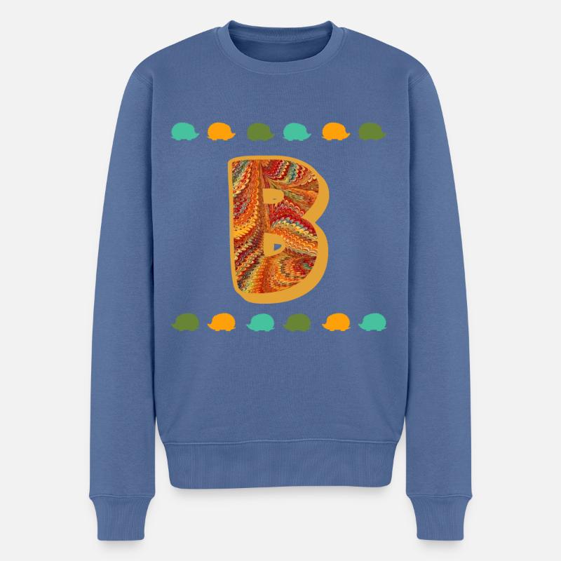 igel e 22 b - Männer Premium Bio Pullover - Taubenblau