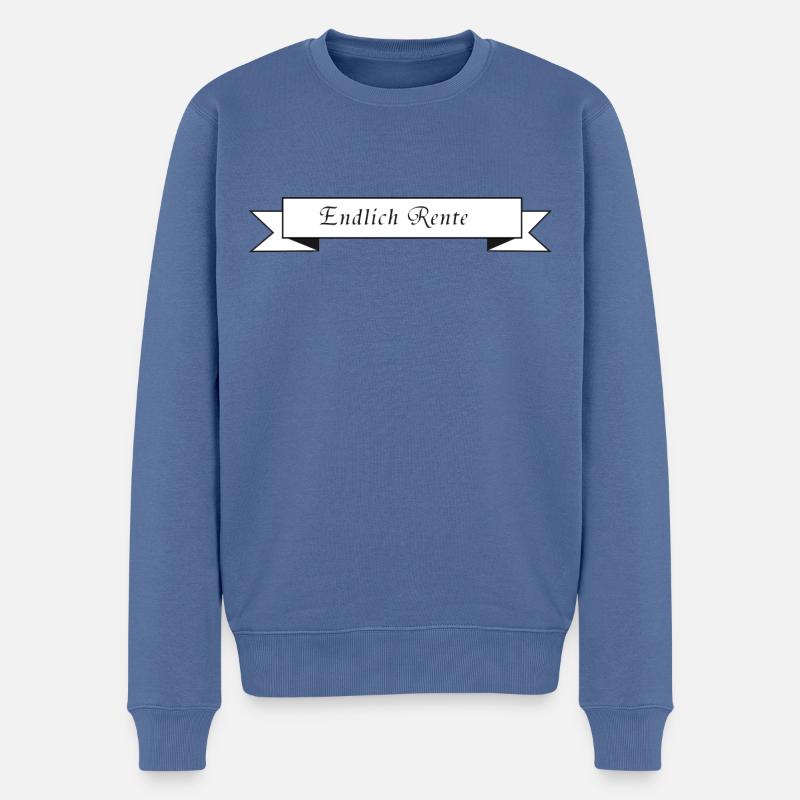 Endlich Rente - Männer Premium Bio Pullover - Taubenblau