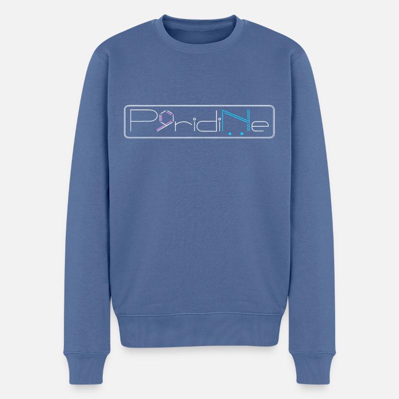 Pyridin - Männer Premium Bio Pullover - Taubenblau
