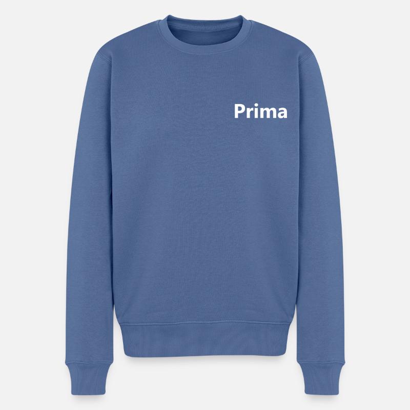 prima blanc - Pull Premium bio Homme - bleu pigeon