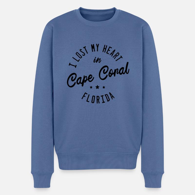 Cape Coral Florida - Männer Premium Bio Pullover - Taubenblau