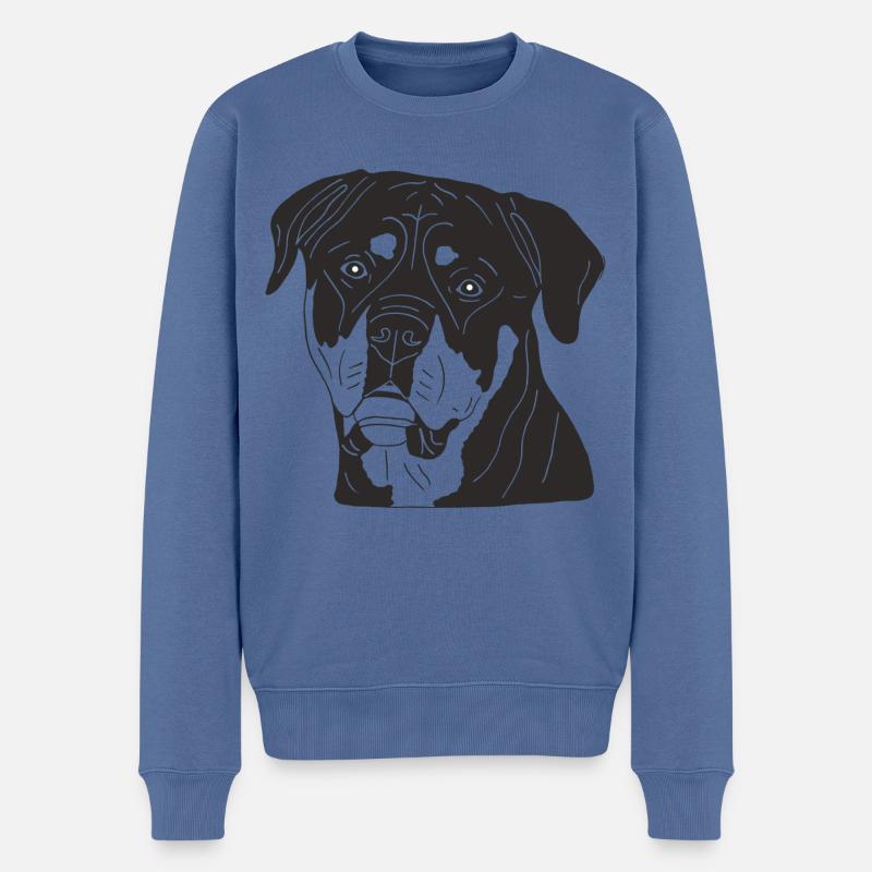 Rottweiler - Männer Premium Bio Pullover - Taubenblau