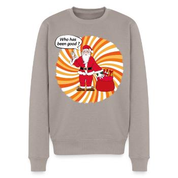 Santa Claus pop art - Men's Premium Organic Jumper - taupe - Front - Nico (187cm)