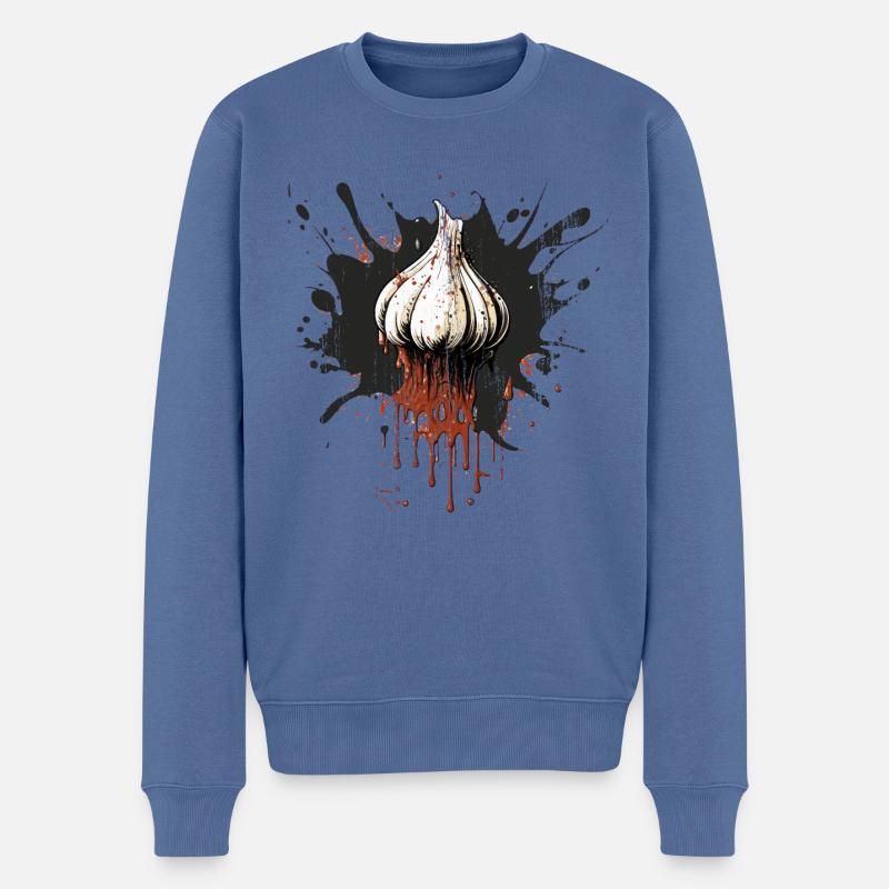 Ail - Pull Premium bio Homme - bleu pigeon