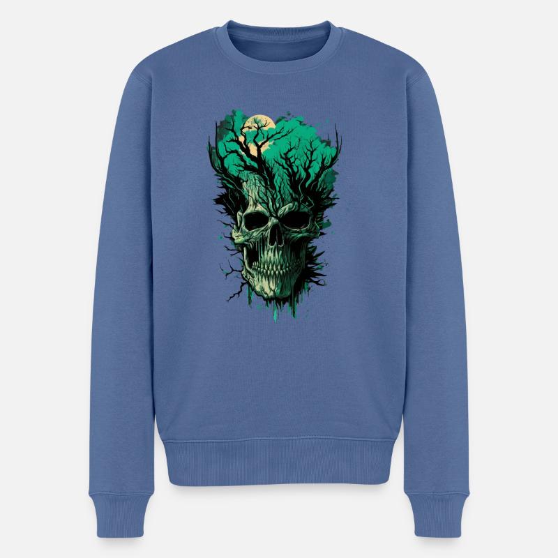 Forêt de crânes - Pull Premium bio Homme - bleu pigeon