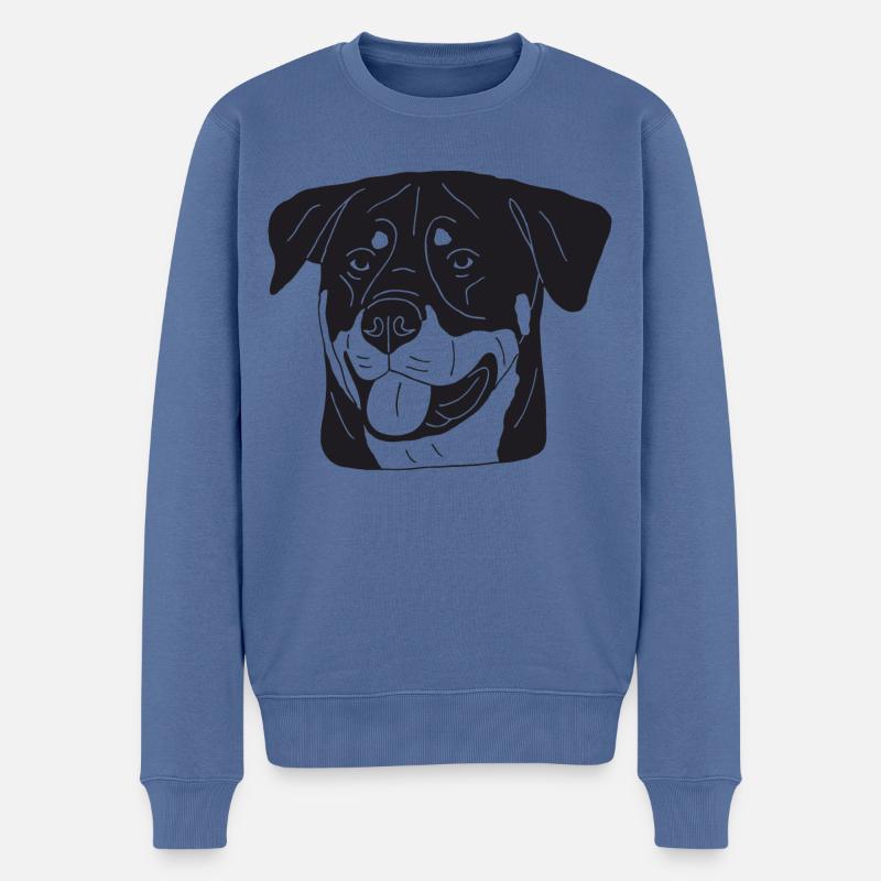 Rottweiler - Männer Premium Bio Pullover - Taubenblau